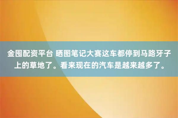 金囤配资平台 晒图笔记大赛这车都停到马路牙子上的草地了。看来现在的汽车是越来越多了。
